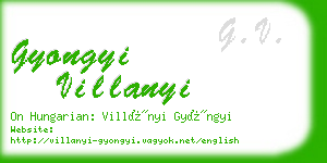 gyongyi villanyi business card